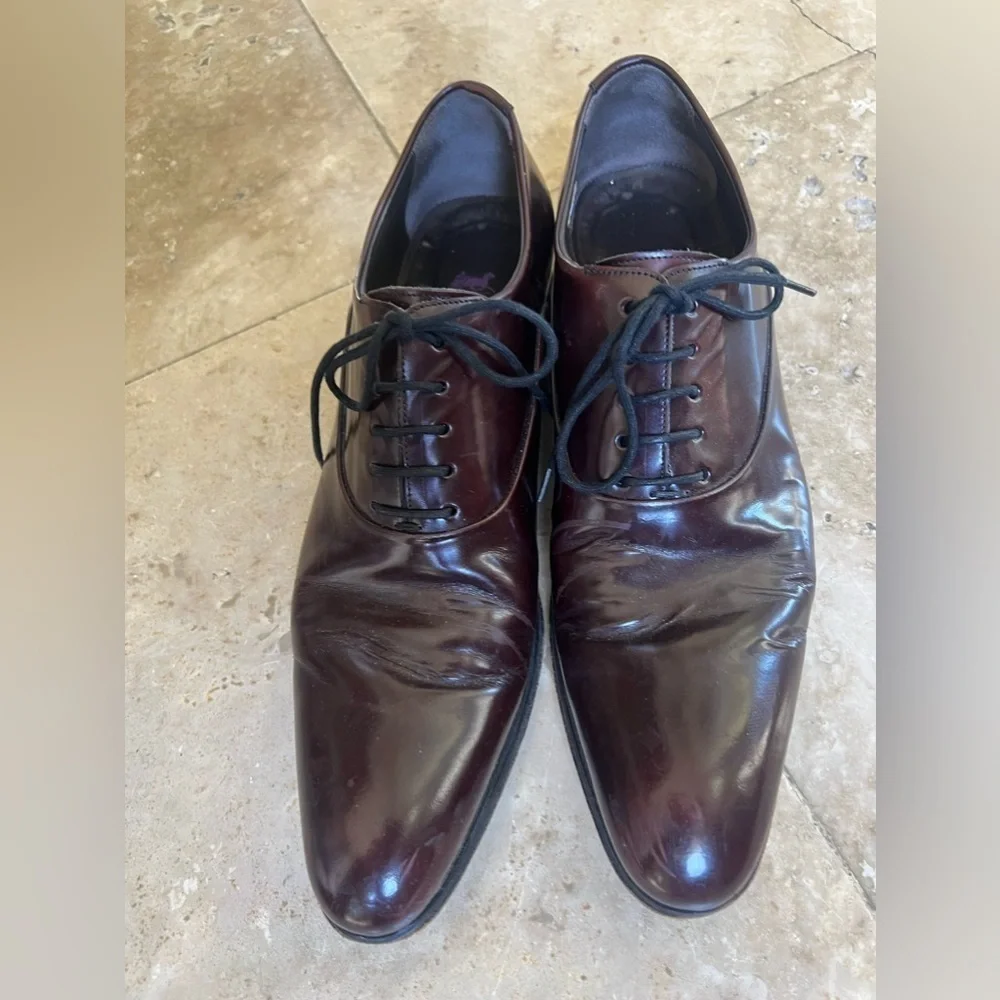 LODING men’s size 10, Oxford, Burgundy, Brown color, excellent condition